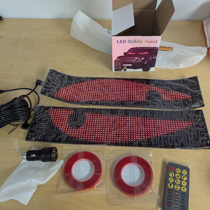 Lumetrix 2PCs 3.6in*14.7in Large Devil Eyes Light for Cars Windshield Remote & A