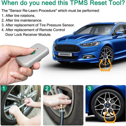 Arozk TPMS Sensor Relearn Reset Tool for Ford and Mazda Tire Pressure Monitor Sy