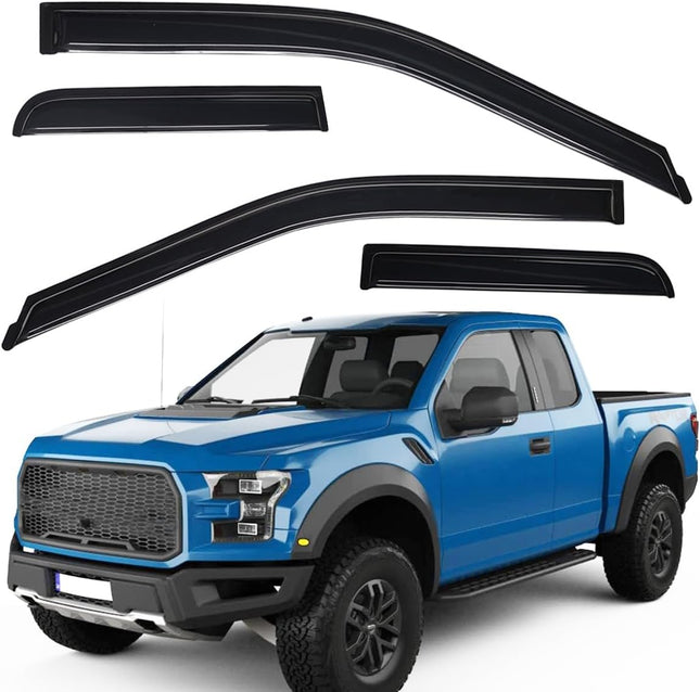 Lightronic Extra Durable Outside-Mount Auto Vent Window Visor, Fits 2015-2025 Fo
