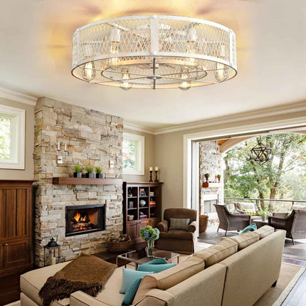 Depuley Flush Mount Ceiling Fan: 26 Inch Low Profile Ceiling Fans with Lights an