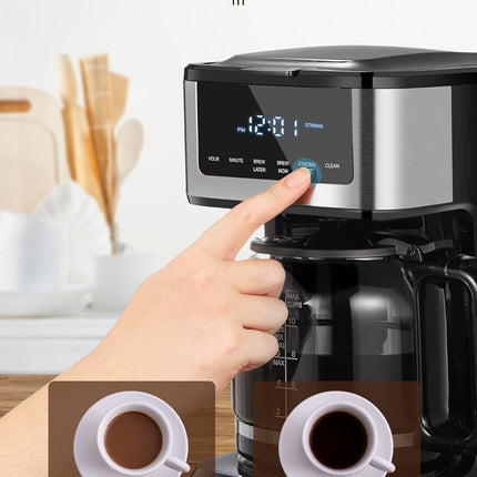 Ihomekee Programmable Drip Coffee Maker 12 Cup, Coffee Machine with Iced Coffee