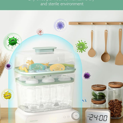 Momcozy 3 Layers Large Bottle Sterilizer and Dryer, Fast Sterilize and Dry, Univ