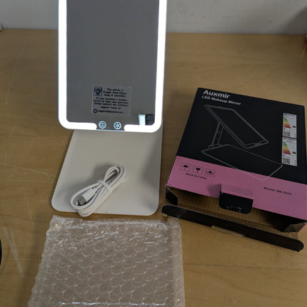 Auxmir Rechargeable Travel Makeup Mirror, Portable Travel Lighted Makeup Mirror