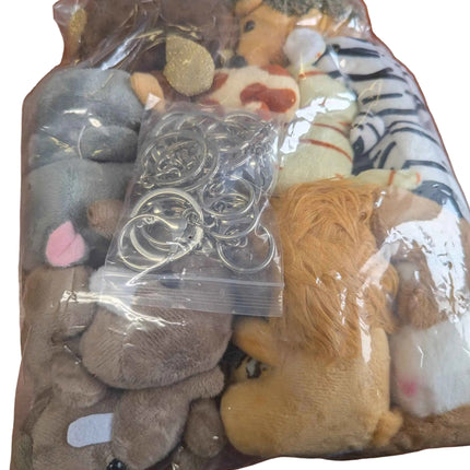 12 pcs mini animal plush set