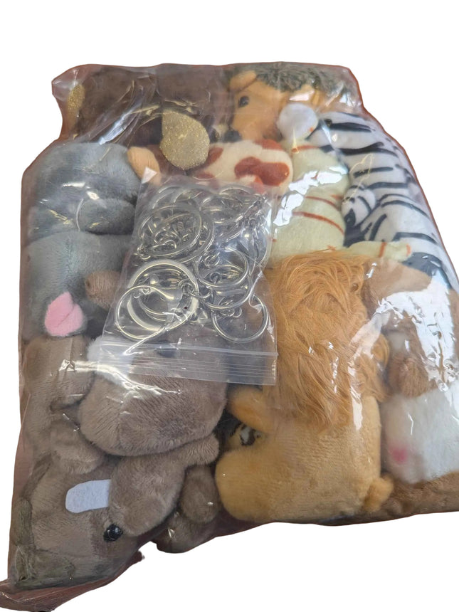 12 pcs mini animal plush set
