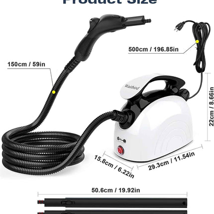 Steam Cleaner, Multipurpose Powerful Steamer with 21 Accessories, 248°F High-Tem