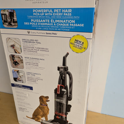 BISSELL® PowerForce® Turbo Pet Bagless Upright Vacuum, Powerfully Vacuum Pet Hai