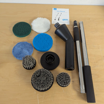 Leebein Electric Spin Scrubber (2026), Cordless Cleaning Brush with 7 Heads, Extendable Handle, IPX7, Black