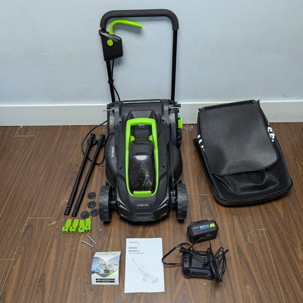STEELITE 13 in 20V Cordless Electric Lawn Mower, Brushless with 5-Position Cutting Height & 4.0Ah Battery