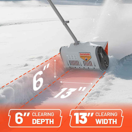 Litheli Electric Snow Shovel Cordless 20V, Brushless Lightweight Battery Powered