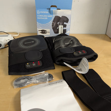 COMFIER Cordless Knee Massager with Heat and Vibration, Graphene Heating for Kne