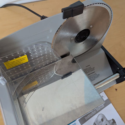 OSTBA Meat Slicer with Quiet DC Motor, 200W Electric Deli Slicer, Dual 7.5'' Sta