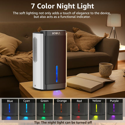 KNKA Dehumidifier,95 OZ Water Tank, (800 sq. ft) Quiet Dehumidifier for Basement