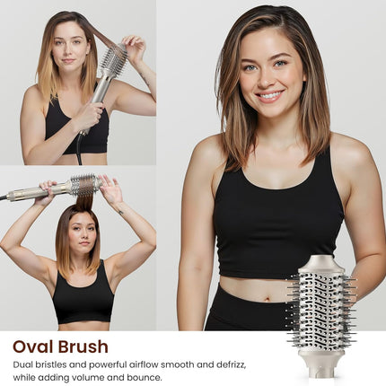 MESCOMB 5 IN 1 Hot Air Styler Hair Dryer Brush, 1500 Watts High Speed Hair Style