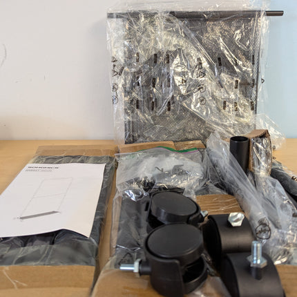 SONGMICS Clothes Rack with Wheels, 35.8 Inch Middle-Rod Garment Rack, Clothing R