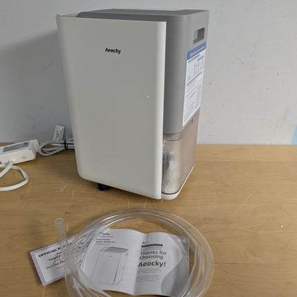 AEOCKY 50 Pint Compressor Dehumidifier for up to 3000 Sq Ft, Quiet with Drain Hose, Timer & Child Lock, Grey