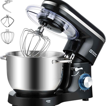(Cracked lid) Kitchen in the box Stand Mixer, 6.5QT Kitchen Mixer, 6-Speed 660W