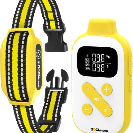 DOGLinsen 2-in-1 Bark and Shock Collar for Dogs, Smart Anti Barking Dog Training