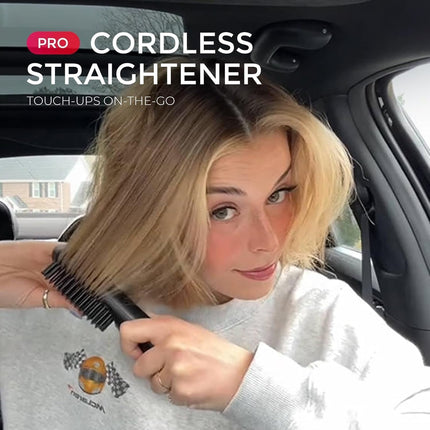 TYMO Cordless Hair Straightener Brush - Porta PRO Portable Straightening Brush f
