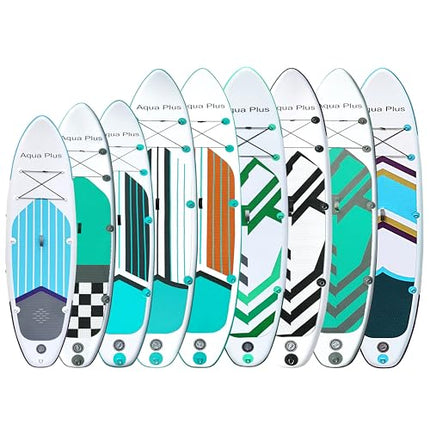 Aqua Plus 6inches Thick Inflatable SUP for All Skill Levels Stand Up Paddle Boar