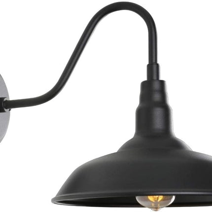GOALPLUS Black Barn Lights Outdoor for Farmhouse, 10 Inch Dome Exterior Goosenec