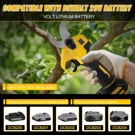 (Tool Only) Cordless Electric Pruning Shears with Telescopic Pole for DeWalt 20V