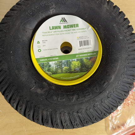 Marastar Front Tire Assembly Replacement, 15" x 6"