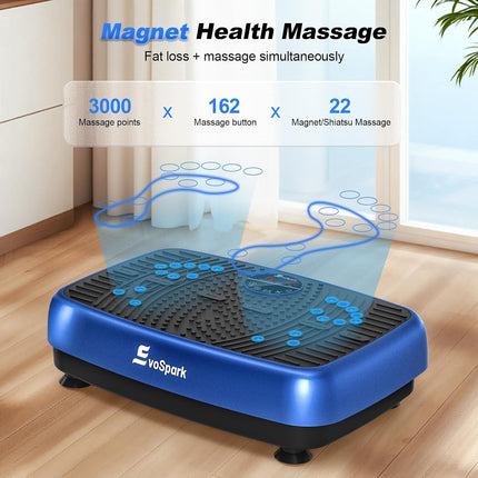 EvoSpark Vibration Plate Exercise Machine (2026) with Dual Motors, 120 Speeds, Remote & 450 lb Capacity
