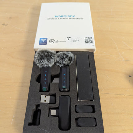 Wireless Lavalier Microphone for iPhone, iPad, Android Phone，2-Pack Mini Microph