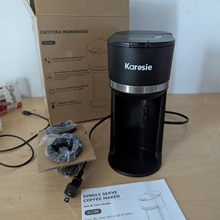 Karosie Single Serve Coffee Maker for K-Cup and Ground Coffee, Fast Brew, 6-12 o
