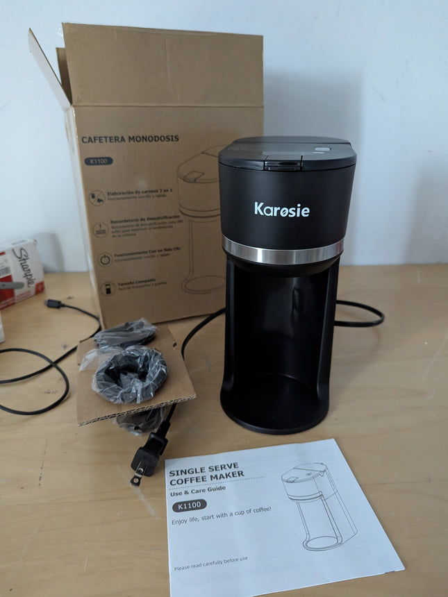Karosie Single Serve Coffee Maker for K-Cup and Ground Coffee, Fast Brew, 6-12 o