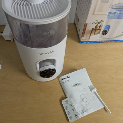 Humidifiers for Bedroom Large Room Home - GloryAir 6L Quiet Top Fill Cool & Warm