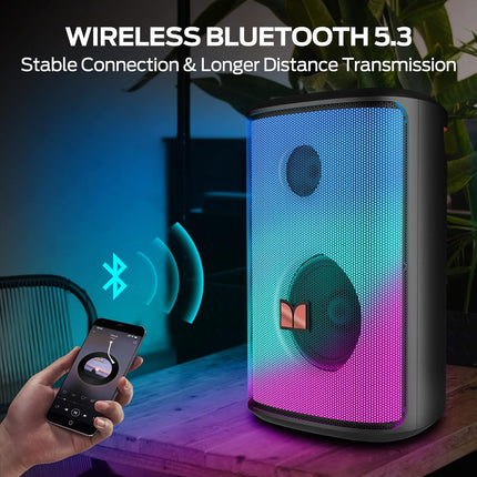 Monster Sparkle Bluetooth Speaker Loud, 120W Peak Portable Speaker with Powerful