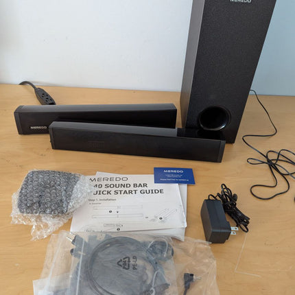 Sound Bar 2 in 1 Detachable MEREDO Soundbar for TV with 5.25'' Subwoofer 180W 2.