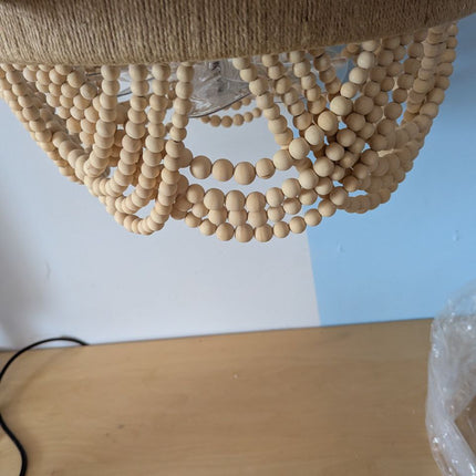 DSYBRI 20 Inch Boho Chandelier Ceiling Fan with Light, Caged Indoor Ceiling Fan