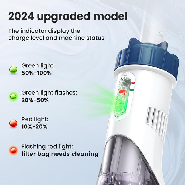 Enhulk Rechargeable Handheld Cordless Pool Vacuum for Above Ground Pool and Ingr