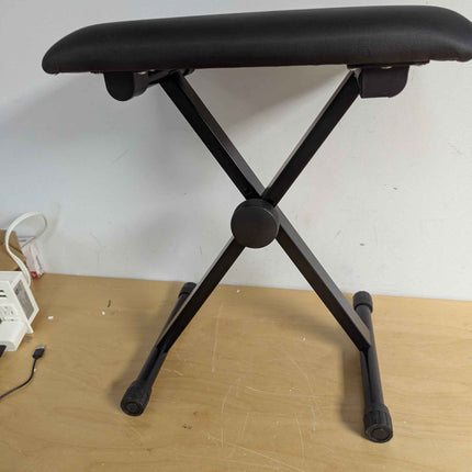 Piano Bench QISUO Piano Bench X-Style Board Bench Adjustable Height, Padded Boar