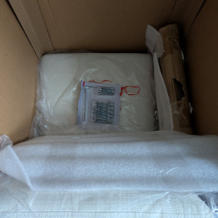 Parson Fabric Counter Stool, Cream Seat height: 66.5 cm (26.1 in) Seat depth: 40