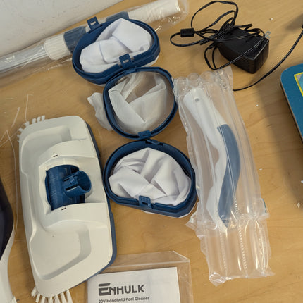 Enhulk PC15 Cordless Pool Vacuum for Above Ground Pools, 13.4in Wide Head