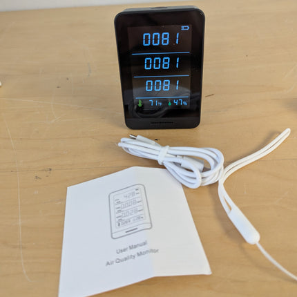 5-in-1 Professional Indoor Air Quality Monitor Indoor Portable CO2 Monitor | Tem