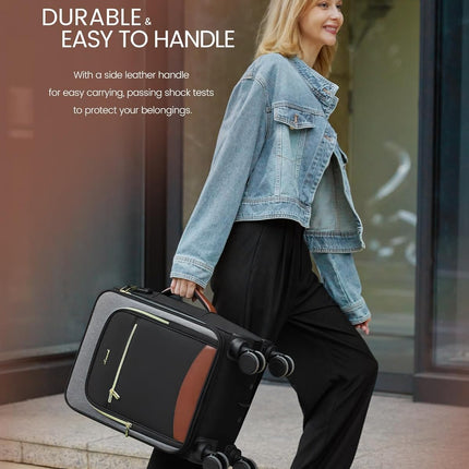 LOVEVOOK Carry On Luggage 22x14x9 Airline Approved with Spinner Wheels, 20 Inch