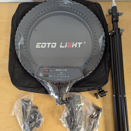 EOTO LIGHT 18 inch LED Ring Light with Tripod Stand, 55W 2900-6000K Studio Lighting Kit (Non-Original Tripod)