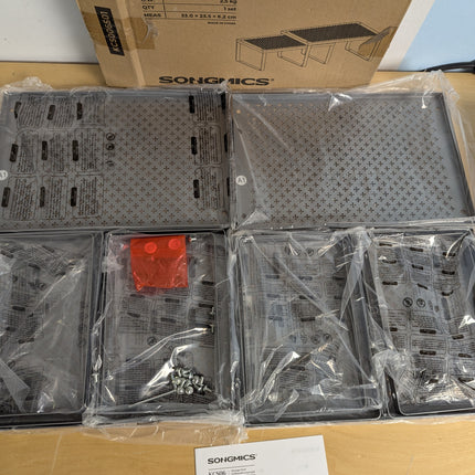 SONGMICS Spice Racks, Set of 4 Metal Cabinet Shelf Organizers, Countertop Organi