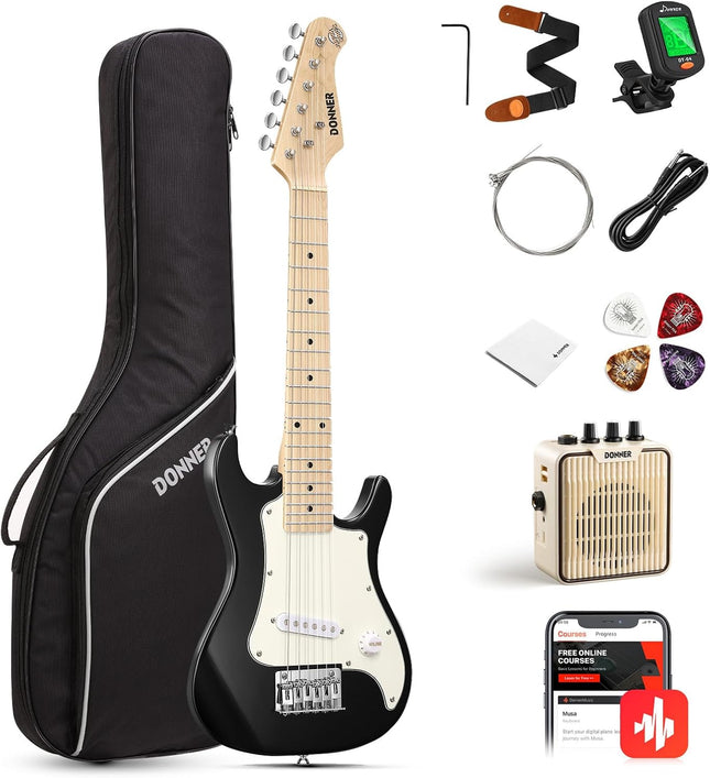 Donner 30 Inch Electric Guitar Kid Beginner Kit ST Style Mini Size ST Electric G