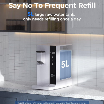 Dr.Water Countertop Reverse Osmosis System, 3S Instant Heat Portable RO Water Fi