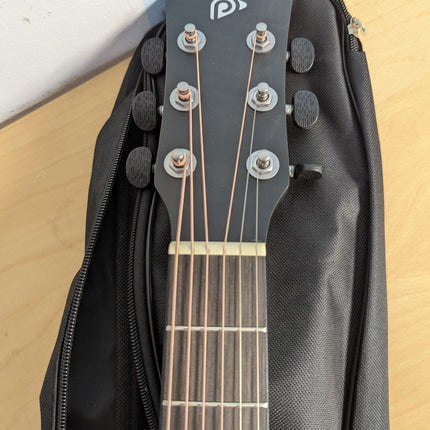 PYLE 34” Acoustic Guitar Kit-1/2 Junior Size Handcrafted Linden Wood Black Matte