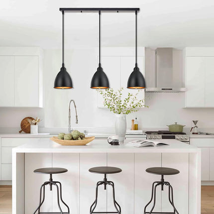 Terleenart 3-Lights Kitchen Island Pendant Light,Industrial Farmhouse Hanging Ch