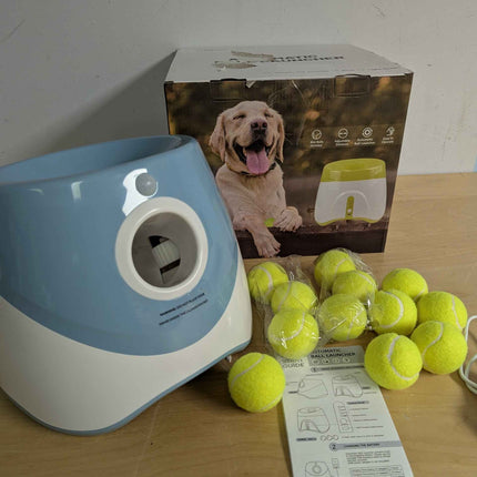 FENTERXY Automatic Dog Ball Thrower with 3 Balls Interactive Tennis Ball Launche