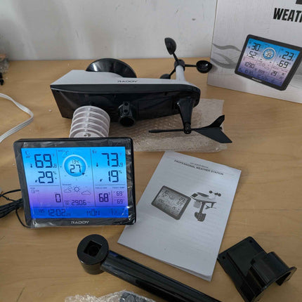Raddy VP7 Weather Station Indoor Outdoor Thermometer Wireless Color Display Atom