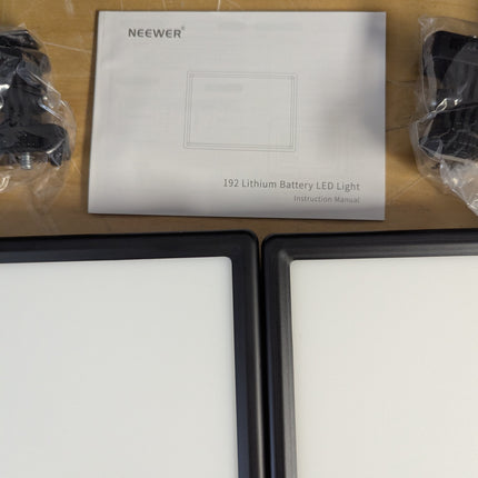 NEEWER 192 LED Video Light Panel, 20W Ultra Thin Bi-Color 3200-5600K with 8000mAh Battery & Cold Shoe Mount